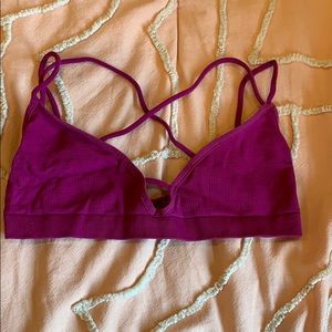 Free People Bra Crossback Purple